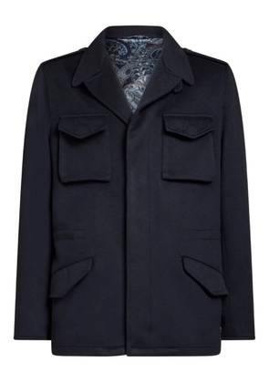 ETRO flap-pocket cashmere jacket - Blue
