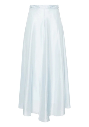 Forte Forte A-line silk midi skirt - Blue