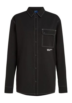 Karl Lagerfeld Jeans contrast-stitch long-sleeve shirt - Black