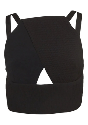 Roland Mouret pleated crisscross top - Black