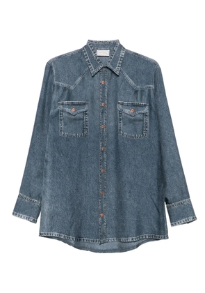 Pierre-Louis Mascia silk flap-pocket shirt - Blue