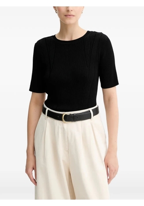 Sessùn short sleeve knitted top - Black
