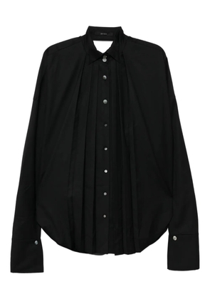 Gaze De Lin pleated open-back shirt - Black