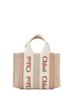 Chloé mini Woody tote bag - Neutrals