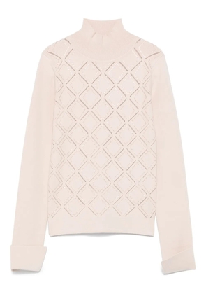 Blugirl geometric-pattern high-neck sweater - Neutrals