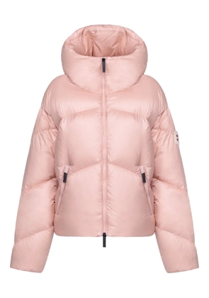 AFTER LABEL zip-fastening hooded puffer jacket - Pink