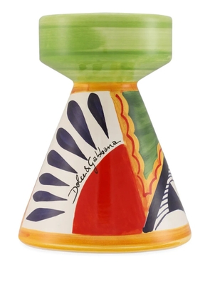 Dolce & Gabbana logo-print candle holder - Green