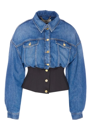Elisabetta Franchi corset denim jacket - Blue