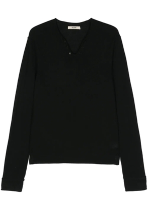 Zadig&Voltaire Monastir logo-debossed merino jumper - Black