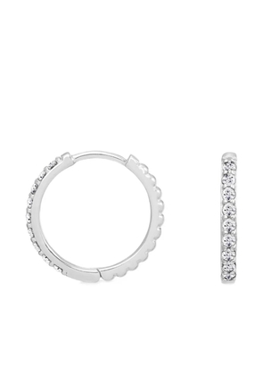 DOWER AND HALL Lumiere sapphire hoop earrings - Silver