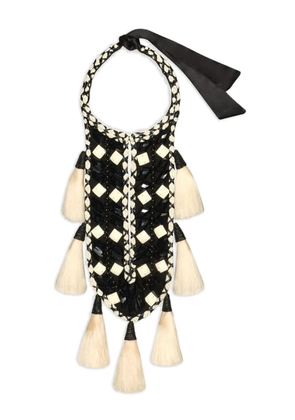 Johanna Ortiz Luxury Craft tassels necklace - Black