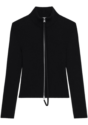 Courrèges zipped cardigan - Black