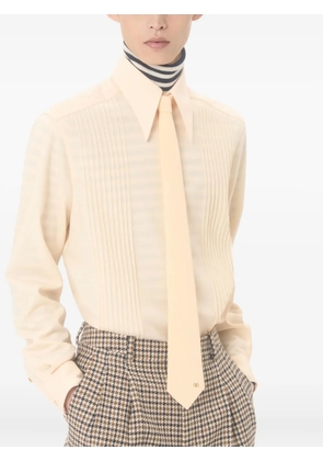 Valentino Garavani Vlogo-plaque silk tie - Yellow