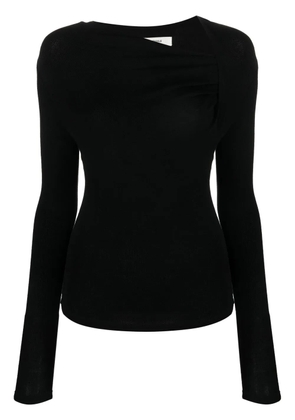 MARANT ÉTOILE Jeneth asymmetric-neck top - Black