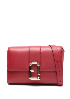 Furla samll Urban clasp-detail leather satchel - Red