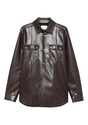 Nanushka Braylo pintuck pocket shirt - Brown