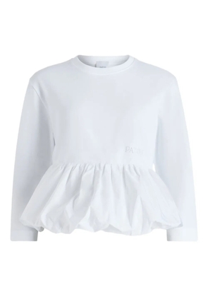 Patou ruffle-hem T-shirt - Neutrals