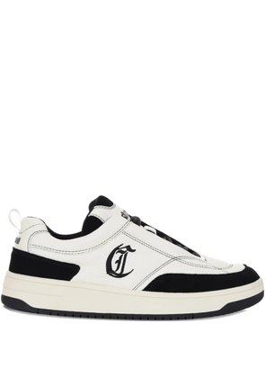 Just Cavalli logo-detail leather sneakers - White
