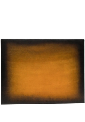 S.T. Dupont debossed-logo leather desk pad - Yellow