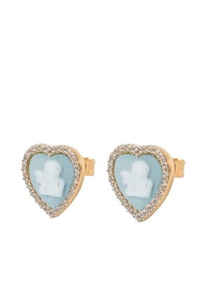 Cameo & Beyond Sparkling Cherubs stud earrings - Gold