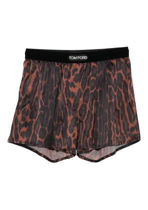 TOM FORD leopard print boxer shorts - Black