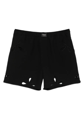 Coperni petal cut-out shorts - BLACK