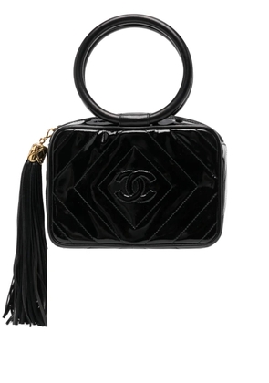 CHANEL Pre-Owned 1990 Tassel Chevron tote bag - Black