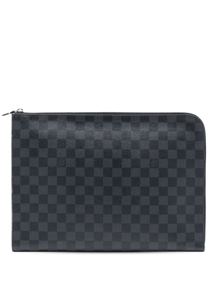 Louis Vuitton Pre-Owned 2018 Damier Graphite Pochette Jour GM clutch bag - Black