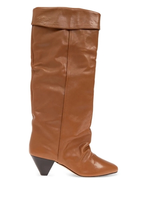 ISABEL MARANT 65mm Elita leather knee-high boots - Brown