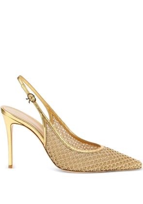 Gianvito Rossi Nikki metallic slingback pumps - Gold