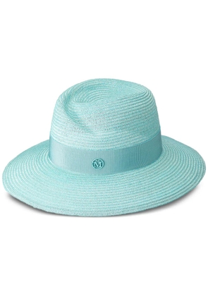 Maison Michel Virginie straw fedora hat - Blue