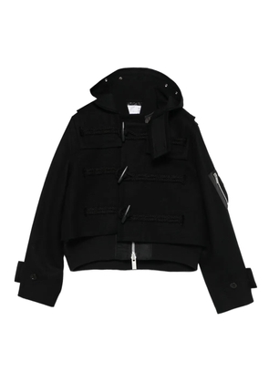 sacai hooded toggle-fastening jacket - Black