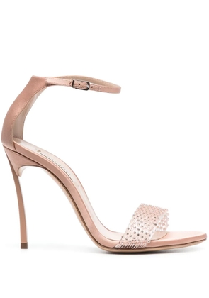 Casadei 100mm Blade Twenties satin pumps - Neutrals