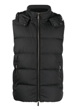 Moorer high-neck padded gilet - Black