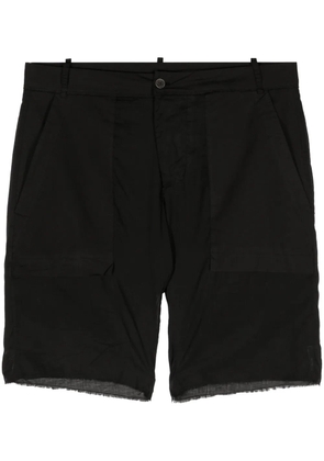 Masnada frayed cotton shorts - Black