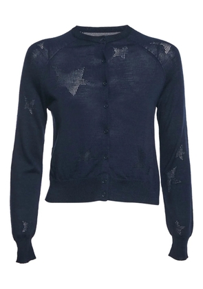 Zadig&Voltaire star-pattern merino-wool cardigan - Blue