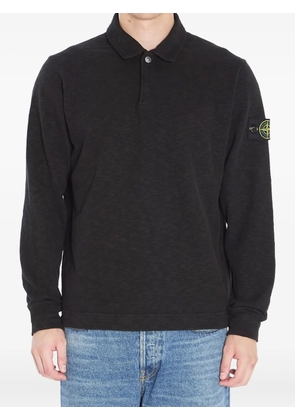 Stone Island badge-detail polo shirt - Black