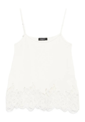 Fabiana Filippi lace-trimmed top - Neutrals
