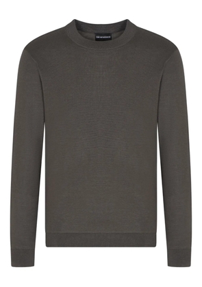 Emporio Armani crew-neck wool sweater - Black