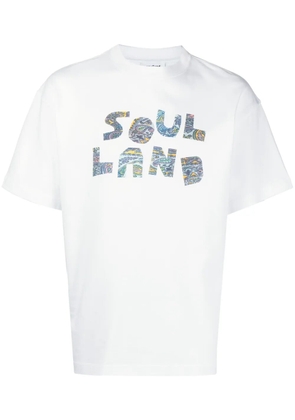 Soulland paisley-logo cotton T-Shirt - White