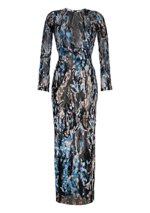 Saiid Kobeisy bead embellishment tulle dress - Black