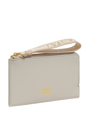 Bimba y Lola logo-print leather wallet - Neutrals