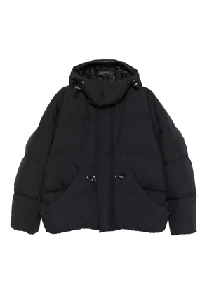 sacai hooded puffer coat - Black