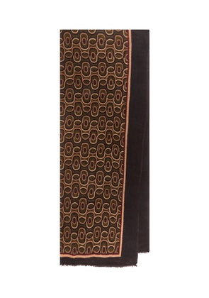 MALIPARMI geometric-pattern scarf - Brown