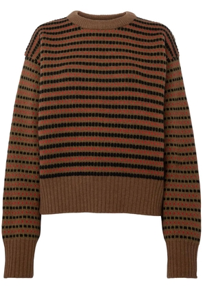 JW Anderson striped-jacquard wool sweater - Brown