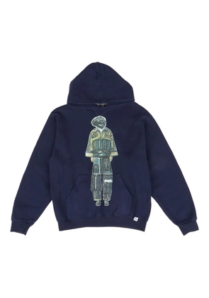 DRx FARMAxY FOR LN-CC graphic-print hooded sweater - Blue