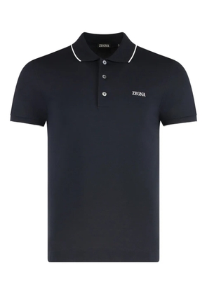 Zegna contrast-trim cotton pollo shirt - Green