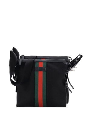 Gucci Pre-Owned Web Messenger Bag Techno Canvas Medium crossbody bag - Black