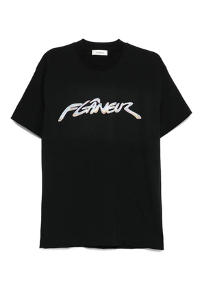 FLÂNEUR logo-print T-shirt - Black