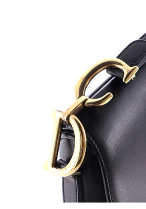 Christian Dior Pre-Owned Saddle Handbag Leather Medium shoulder bag - Black